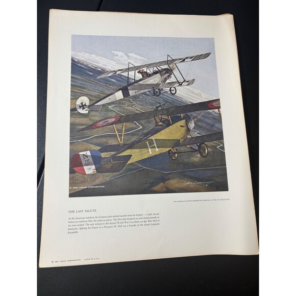 1959 - 1961 Set Of 11 WWI Prints Leach Corp Heritage Of The Air Collection - Picture 8 of 16